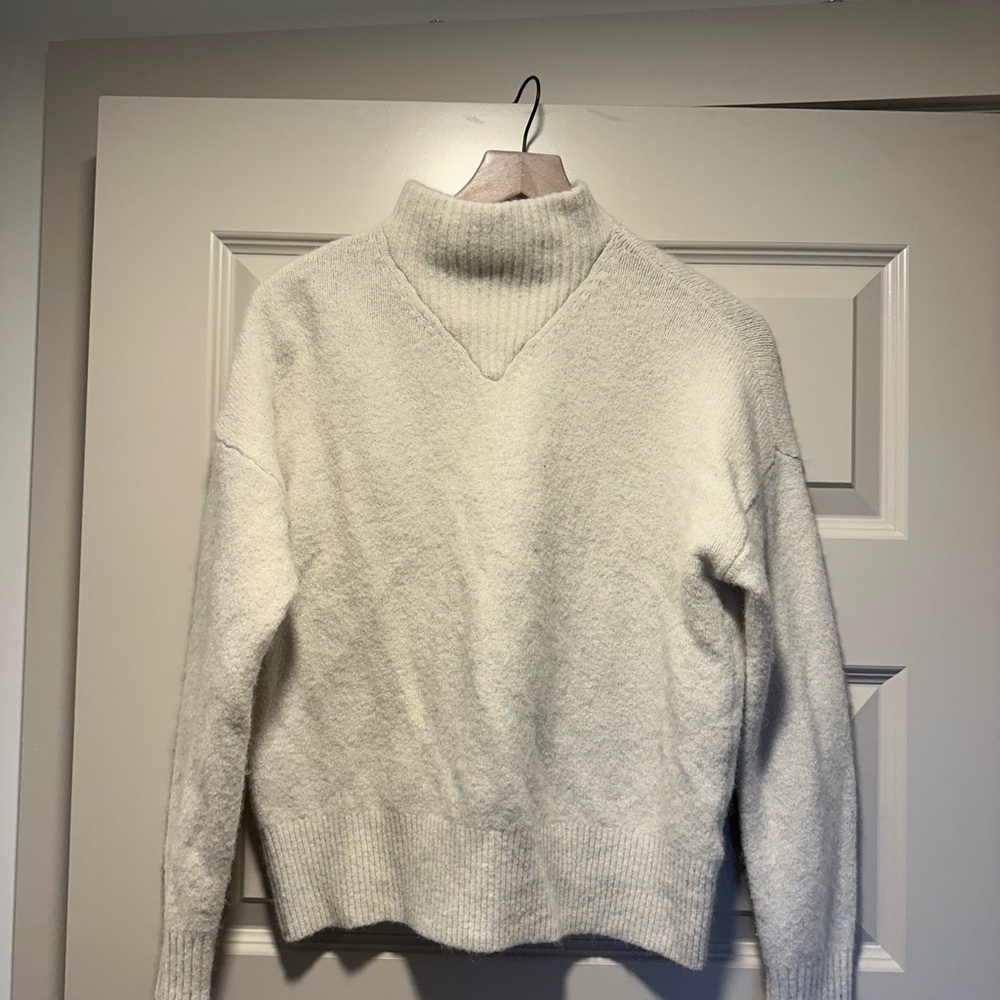 Cozy White Turtleneck Sweater